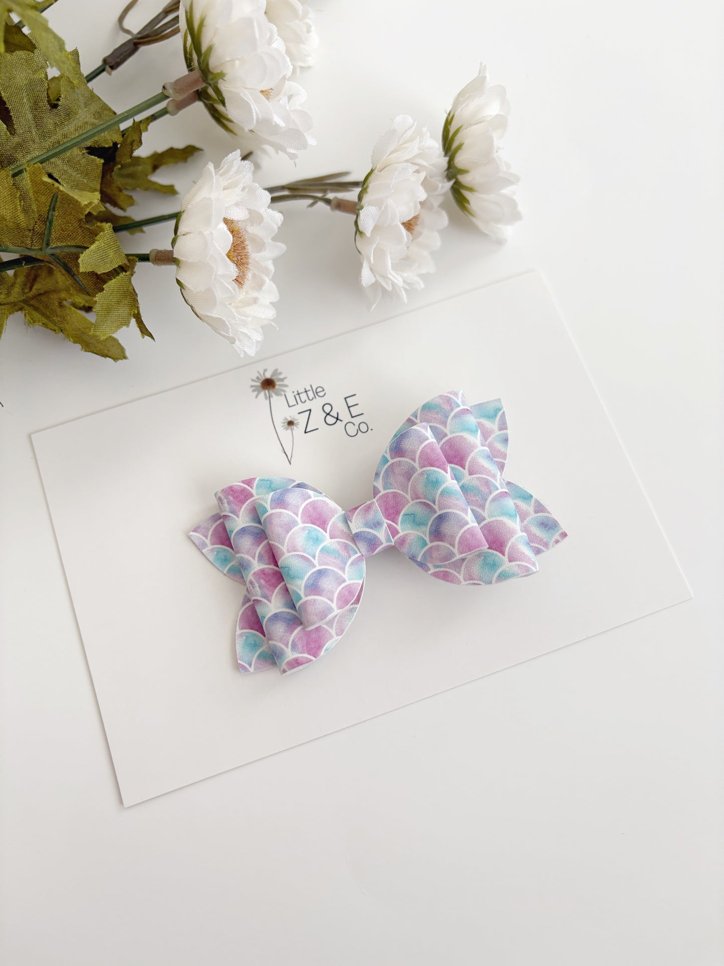 Mermaid Scales Hair Bow