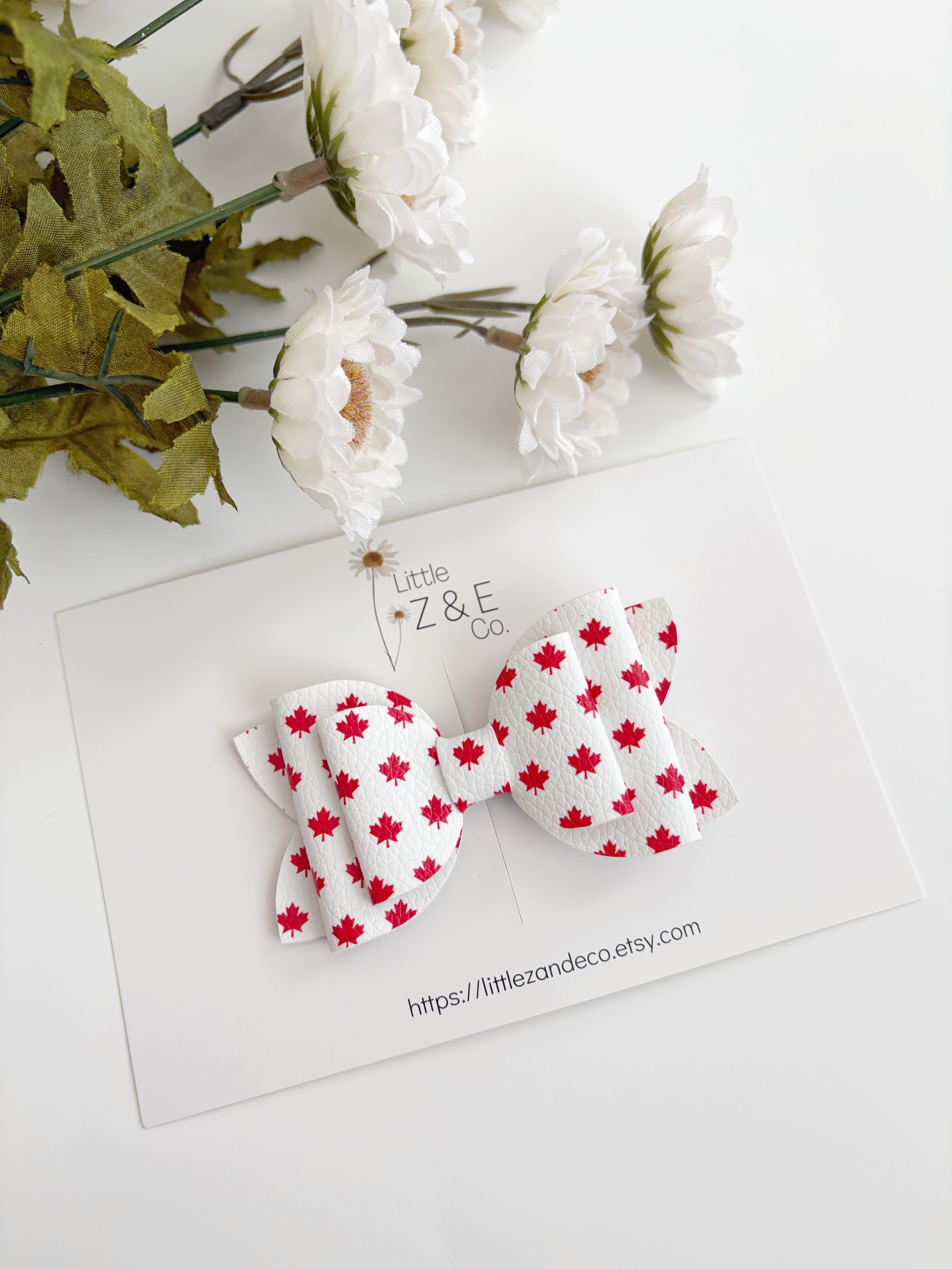 Canada Day Hair Bow