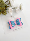 Pink Narwal Hair Bow