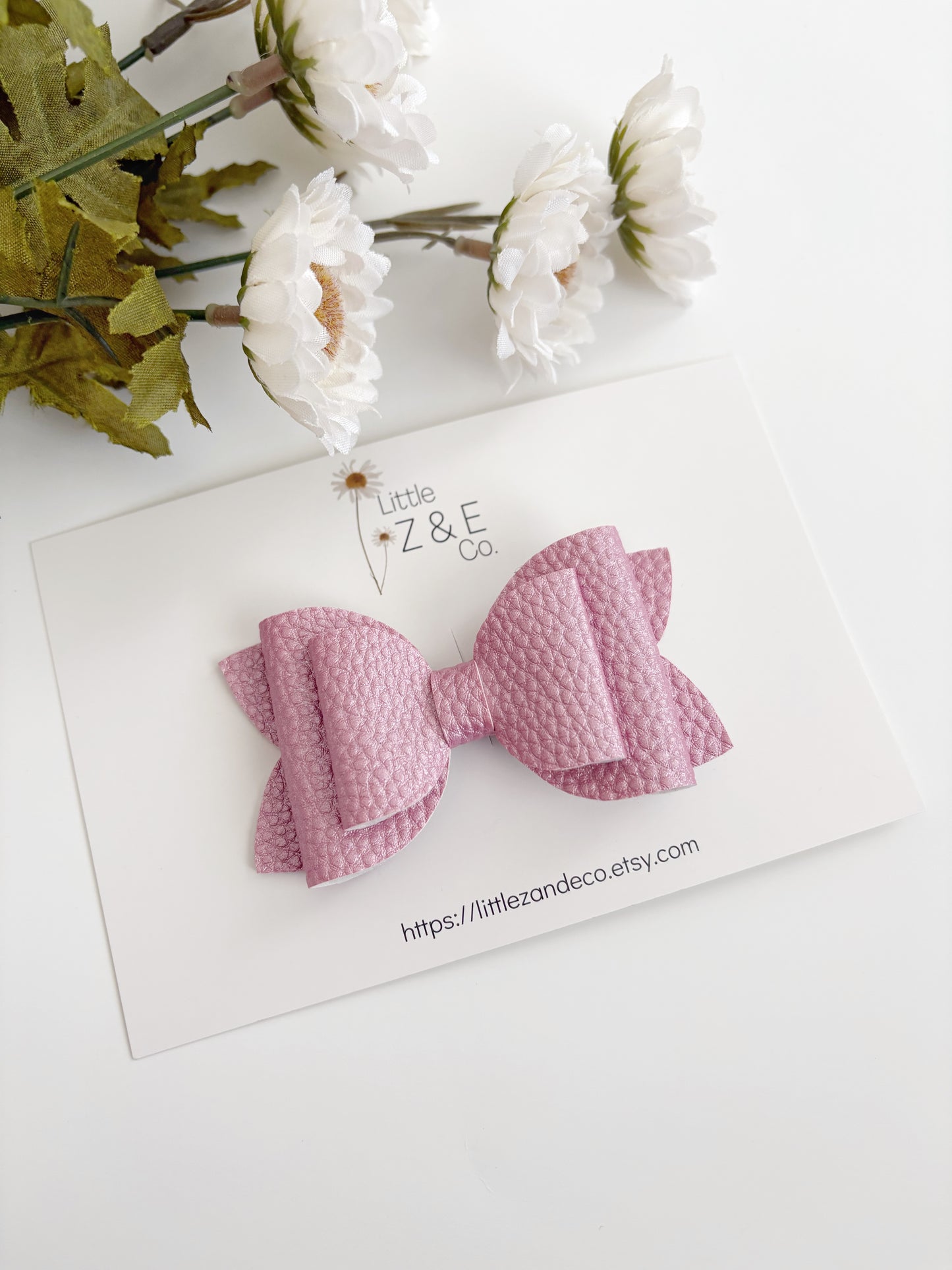 Solid Pink Hair Bow