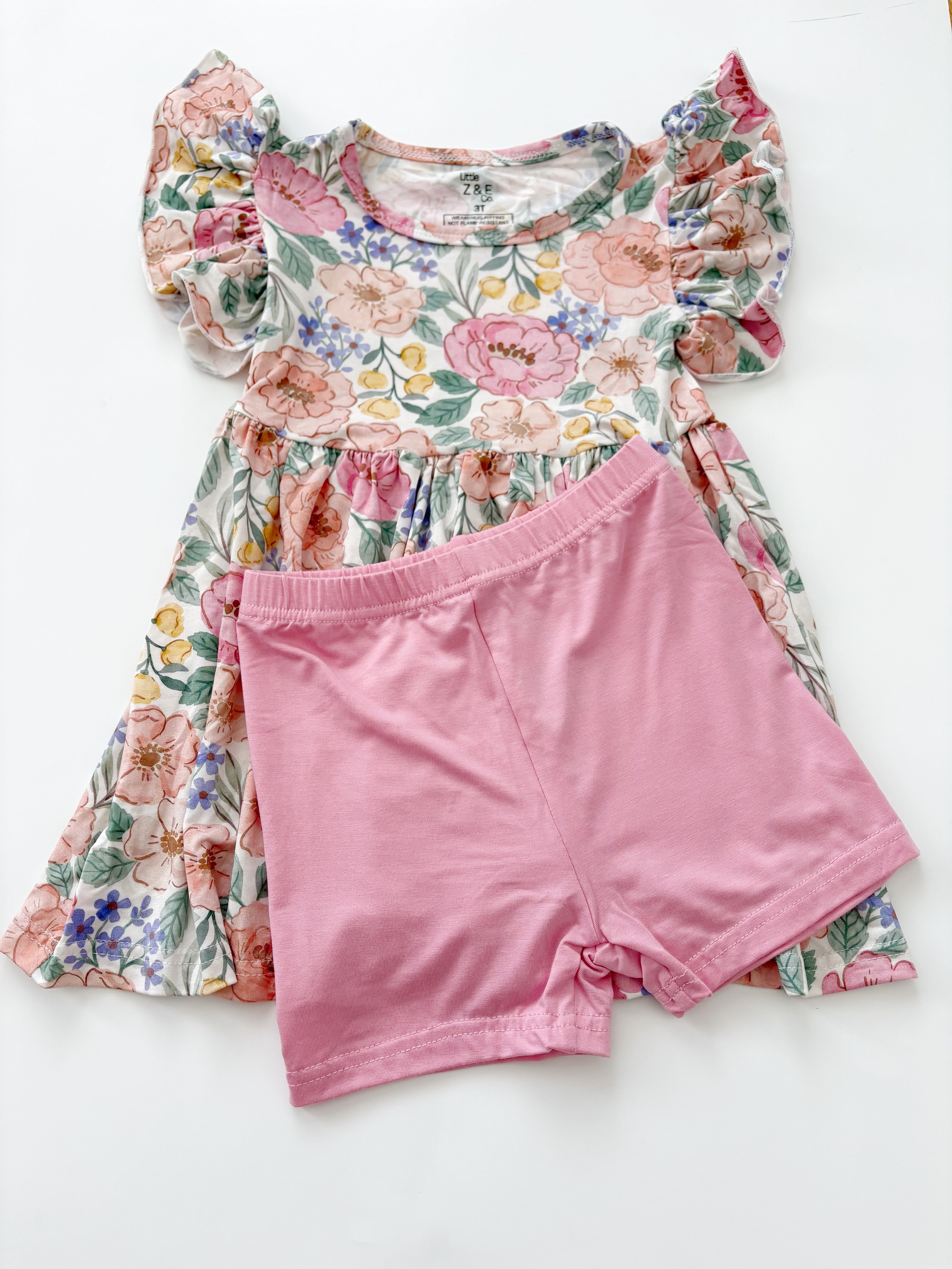 Enora Peplum Top & Biker Short Set