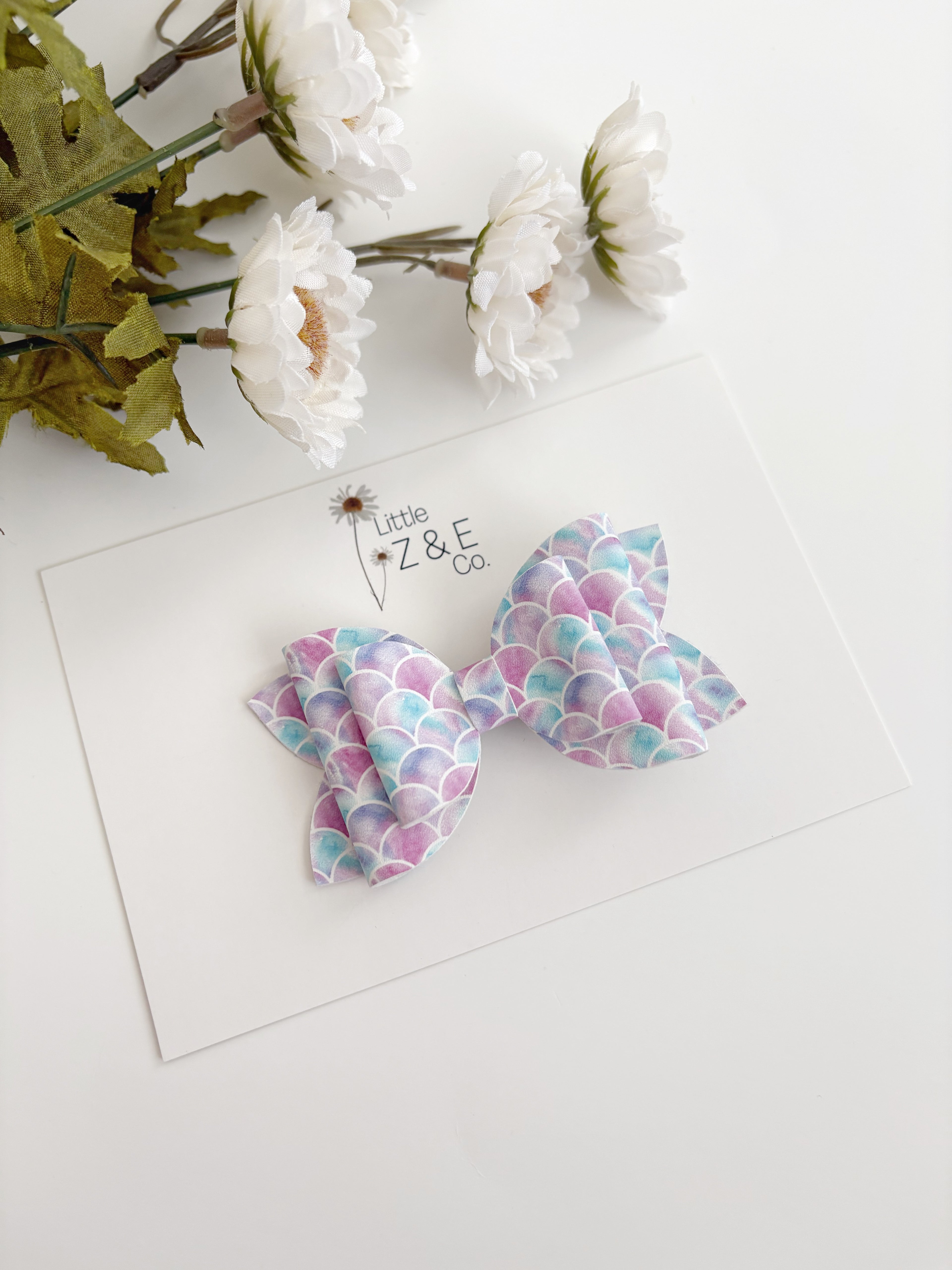 Mermaid Scales Hair Bow