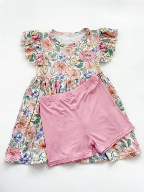 Enora Peplum Top & Biker Short Set