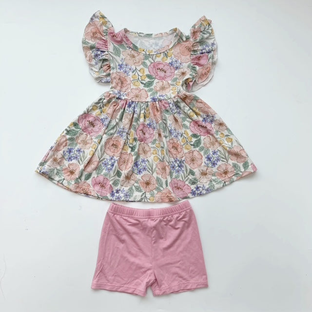 Enora Peplum Top & Biker Short Set