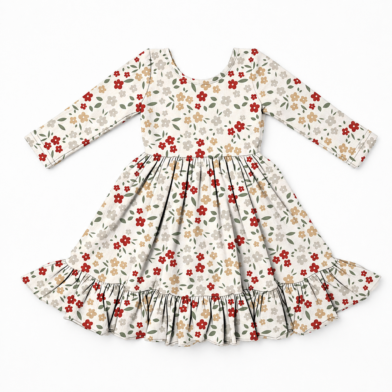 Merry Meadow Long Sleeve Twirl Dress Pre Order