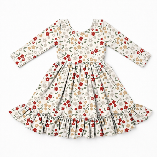 Merry Meadow Long Sleeve Twirl Dress Pre Order